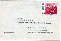 57627 - DDR - 1961 - 20Pfg Titow-Besuch MiF A R-Bf JENA -> Westdeutschland - Europe