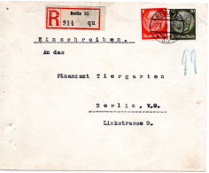 57667 - Deutsches Reich - 1938 - 30Pfg Hindenburg MiF A OrtsR-Bf BERLIN - Lettres & Documents