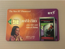 UK United Kingdom British Telecom Chip Phonecard - With This … - Set Of 1 Used Card - Altri & Non Classificati