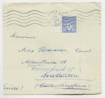 FRANCE ARC TRIOMPHE 4FR SEUL LETTRE MEC PARIS 15 FEVR 1945  POUR SUISSE  AU TARIF - 1944-45 Arco Di Trionfo