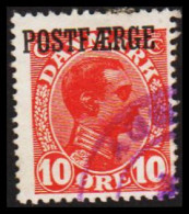 1919. Parcel Post (POSTFÆRGE). Chr. X. 10 Øre Red. Cancelled AGGERSUND.  (Michel PF1) - JF531165 - Paketmarken