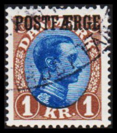 1922. Parcel Post (POSTFÆRGE). Chr. X. 1 Kr. Brown/blue. (Michel PF10) - JF531173 - Paquetes Postales