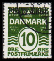 1922. Parcel Post (POSTFÆRGE). Wavy-line. 10 Øre Green. Thin Spot. (Michel PF5) - JF531177 - Parcel Post