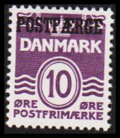 1939. DANMARK.  Parcel Post (POSTFÆRGE). 10 Øre Hinged. (Michel PF23) - JF531179 - Parcel Post