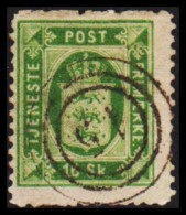 1871. Official. 16 Skilling Green. Perf 14x13½ Nice Cancelled 15 FAABORG.  (Michel D3A) - JF531184 - Dienstmarken