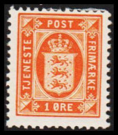 1902. DANMARK. Official. 1 ØRE TJENESTEFRIMÆRKE Hinged.  (Michel Di 8) - JF531190 - Service