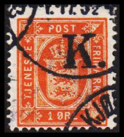 1902. DANMARK. Official. 1 ØRE TJENESTEFRIMÆRKE.  (Michel Di 8) - JF531191 - Dienstmarken