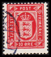 1902. DANMARK. Official. 10 ØRE TJENESTEFRIMÆRKE.  (Michel Di 10a) - JF531193 - Dienstzegels