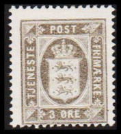 1914. Official. 3 Øre. Perf. 14x14½. Hinged. (Michel D12) - JF531195 - Service