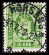 1914. Official. 10 Øre. Perf. 14x14½. (Michel D17) - JF531197 - Officials
