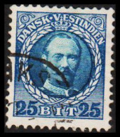 1907-1908. Frederik VIII. 25 Bit Blue. Thin. (Michel 45) - JF531207 - Danemark (Antilles)