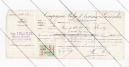 Quittance - Cie Belge D'Assurances Générales - Agent F. & M. PESCH à MONDERCANGE - Luxembourg 1936 (B328) - Luxembourg