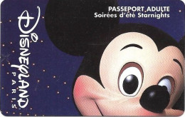 @+ Passeport Disneyland Paris - Soirées D'été Starnights Mickey - Verso 08/98 - Passaporti  Disney