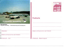 57675 - Bund - 1984 - 60Pfg B&S GABildKte "Flughafen Nuernberg", Ungebraucht - Aerei