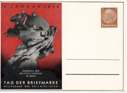 57682 - Deutsches Reich - 1938 - 3Pfg Hindenburg PGAKte "Tag Der Briefmarke 1938", Ungebraucht - Dag Van De Postzegel