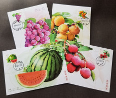 China Fruits II 2016 Food Watermelon Peach Grape Plant Fruit (maxicard) *concordance Postmark *rare - Covers & Documents