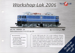 Catalogue TILLIG 2006 Sammelkarten  - Modelle Des TILLIG-TT-CLUB Spur TT - Allemand