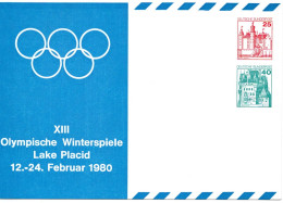 57697 - Bund - 1980 - 25Pfg&40Pfg B&S PGALpKte "Winterolympiade Lake Placid", Ungebraucht - Invierno 1980: Lake Placid