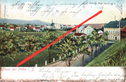 Litho AK Plaue Gasthof Fabrik Uferstraße Zschopau ? A Flöha Falkenau Grünberg Euba Erdmannsdorf Niederwiesa Augustusburg - Flöha