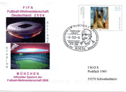 57699 - Bund - 2003 - 55c PlusbriefGAU "Fussball-WM '06" SoStpl MUENCHEN - HELMUT SCHOEN ... -> Schwabenheim - 2006 – Deutschland