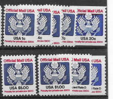 US Mnh ** Official Service Stamps (1983-85) Complete - Officials