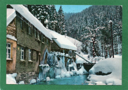 ALLEMAGNE---MUHLE IM SCHWARZWALD--voir 2 Scans Sous La Neige CPM POSTE AUX ARMEES 1971 IMPECCABLE - Moulins à Eau