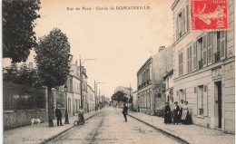 France - Entrée De Romainville - Rue De Paris - Edit; Café De La Mairie - Animé - Carte Postale Ancienne - Romainville