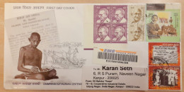 India 2018 REGISTERED SPEED POST COVER On 150th Birth Anniversary Of Mahatma Gandhi Registered (EMS Speed Post) Post - Brieven En Documenten