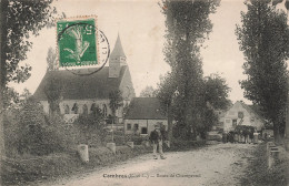 France - Combres - Route De Champrond - Animé - Clocher  - Carte Postale Ancienne - Nogent Le Rotrou
