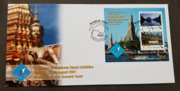 New Zealand 20th Asian Stamp Expo Bangkok 2007 Buddha Lake Mountain Boat (FDC) - Storia Postale