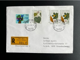 AUSTRIA UNITED NATIONS 1990 REGISTERED LETTER VIENNA TO BRANDENBURG VEREINTE NATIONEN WIEN OSTERREICH EINSCHREIBEN - Storia Postale