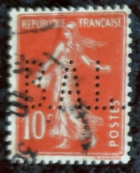 France - Perforé "BAL" - 1907 - "Semeuse" 10c - N°138 - - Used Stamps