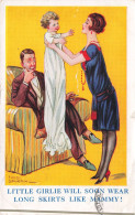Illustrateur - Fred Purgin - Little Girlie Will Soon Wear Long Skirts Like Mammy - A&h Comedy - Carte Postale Ancienne - Spurgin, Fred