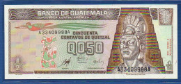 GUATEMALA - P. 98 – 50 Centavos De Quetzal 9.1.1998 UNC, S/n  A33409988A, Printer: De La Rue, London - Guatemala