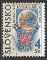 SLOVAKIA 366,used,falc Hinged,basketball - Gebruikt