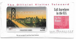 GTI  U.S.A., San Francisco, Bay Bridge, $10 Prepaid Phone Card, SAMPLE, # Vista-1 - Paisajes