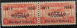 Cuba 1938 Mnh ** Left Stamp With Broken A Variety - Luchtpost