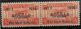 Cuba 1938 Mnh ** Left Stamp With Broken A Variety - Poste Aérienne