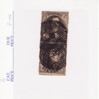 5977) Belgium 1851 Watermark Without Frame Pair - 1851-1857 Médaillons (6/8)