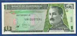 GUATEMALA - P. 99 – 1 Quetzal 1998 UNC, S/n B07003621B, Printer: De La Rue, London - Guatemala