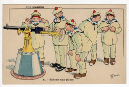 Carte Pochoir Illustrateur Gervèse Série Nos Marins N°11 Marine Française Guerre Théorie Aux Pièces édi Raffaelli Toulon - Gervese, H.