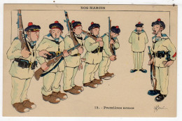 Carte Pochoir Illustrateur Gervèse Série Nos Marins N°12 Marine Française Guerre Première Armes édi Raffaelli Toulon - Gervese, H.