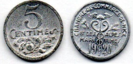 MA 22195 / Nice 5 Centimes 1919 TTB+ - Monetari / Di Necessità