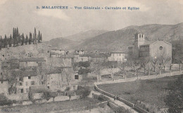 CPA 84 MALAUCENE VUE GENERALE CALVAIRE ET EGLISE - Malaucene