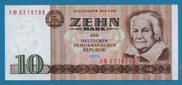 DDR RDA 10 MARK 1971 # XM0314795 P# 28b Clara Zetkin - 10 Mark