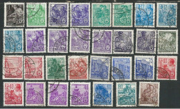 DDR, 1953, Michel-Nr. 362-379, 31 Marken Original + Neudruck, Gestempelt - Gebraucht