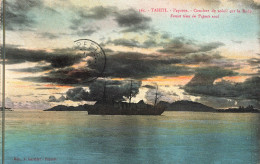 Tahiti - Papeete - Coucher De Soleil Sur La Rade - Edit. Gauthier - Colorisé -  Carte Postale Ancienne - Tahiti