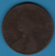 UK 1/2 PENNY 1861 KM# 748 VICTORIA DEI GRATIA - C. 1/2 Penny