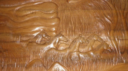 QUADRO A INTARSIO IN LEGNO DEL 1979 - CAVALLI - - Wood