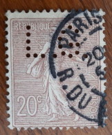France - Perforé "LG" - 1903 - "Semeuse" 20c - N°131 - - Used Stamps